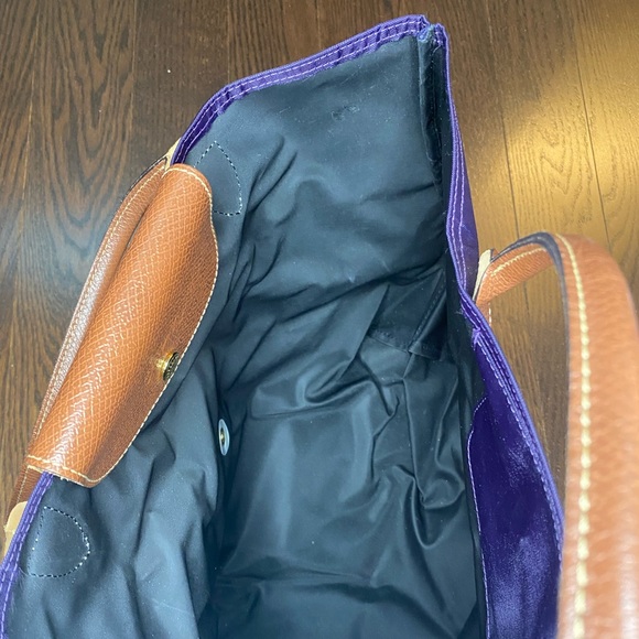 Purple Longchamp Open Le Pilage Tote - Picture 4 of 7